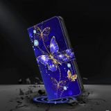 Peňaženkové 3D puzdro na Moto G54 5G / G54 5G Power Edition - Modrý Motýľ