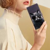 Peňaženkové 3D puzdro na Samsung Galaxy A05s - Mačka s Okuliarmi