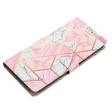 Peňaženkové kožené puzdro na Honor X6a - Pink Marble