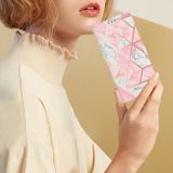 Peňaženkové kožené puzdro na Honor X6a - Pink Marble