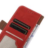 Peňaženkové kožené puzdro Crazy Horse RFID na Xiaomi Redmi Note 13 Pro 4G - Červená