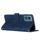 Peňaženkové kožené puzdro Heart na Motorola Moto G04/ G24 - Modrá