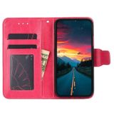 Peňaženkové kožené puzdro Crystal na Motorola Edge 40 Neo - Ružovo červená