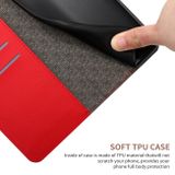 Peňaženkové kožené puzdro Rhombic na Xiaomi Redmi 13C - Červená