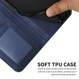 Peňaženkové kožené puzdro Stitching Calf Texture na Samsung Galaxy A05s - Modrá