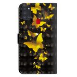 Peňaženkové 3D puzdro na Samsung Galaxy A21s - Golden Butterfly