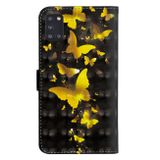 Peňaženkové 3D puzdro na Samsung Galaxy A31 - Golden Butterfly