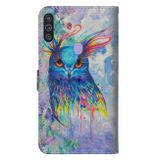 Peňaženkové 3D puzdro na Samsung Galaxy A11 / M11 - Watercolor Owl