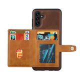 Kožený kryt Calfskin Cardslot na Samsung Galaxy A05s - Hnedá