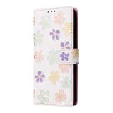 Peňaženkové kožené puzdro Bronzing na Samsung Galaxy S24 5G - Bloosoming Flower