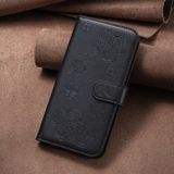 Peňaženkové kožené puzdro Four-leaf na Motorola Edge 40 - Čierna