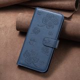 Peňaženkové kožené puzdro Four-leaf na Motorola Edge 40 Pro - Modrá