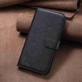Peňaženkové kožené puzdro Four-leaf na Xiaomi Redmi Note 12 4G - Čierna