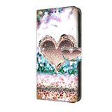 Peňaženkové 3D puzdro na Galaxy A35 5G - Ružové Srdce