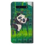 Peňaženkové 3D puzdro na LG K41S - Bamboo Panda