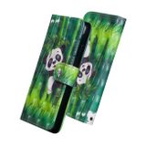 Peňaženkové 3D puzdro na LG K61 - Bamboo Panda