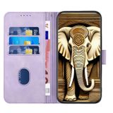 Peňaženkové kožené puzdro Elephant na Xiaomi Redmi Note 13 - Svetlo fialová