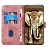 Peňaženkové kožené puzdro Elephant na Xiaomi Redmi Note 13 - Ružová