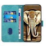 Peňaženkové kožené puzdro Elephant na Xiaomi Redmi Note 13 - Svetlo modrá