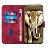 Peňaženkové kožené puzdro Elephant na Xiaomi Redmi Note 13 Pro - Ružovo červená