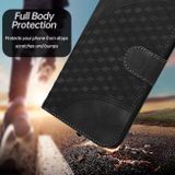 Kožený kryt Embossed na Samsung Galaxy Z Flip4 - Čierna
