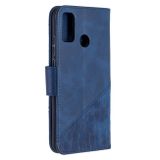 Peňaženkové kožené puzdro na Honor 9X Lite - Modrá