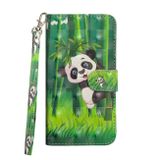 Peňaženkové 3D kožené puzdro na iPhone 11 Pro Max - Bamboo Panda