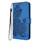 Peňaženkové kožené puzdro Datura na Xiaomi 14 Pro - Modrá