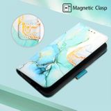 Peňaženkové kožené puzdro Marble Pattern na Samsung Galaxy S24 5G - Green