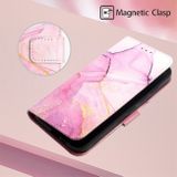 Peňaženkové kožené puzdro Marble Pattern na Samsung Galaxy S24 Plus 5G - Pink Purple Gold