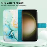 Peňaženkové kožené puzdro Marble Pattern na Samsung Galaxy S24 Ultra 5G - Green