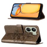 Peňaženkové kožené puzdro Butterfly na Xiaomi Redmi 13C - Šedá