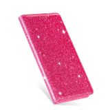 Peňaženkové Glitter puzdro na Samsung Galaxy S10e - Rose Red