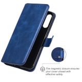 Peňaženkové kožené puzdro na Huawei P Smart S - Modrá