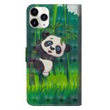 Peňaženkové 3D puzdro na iPhone 12/12 Pro - Panda Climbing Bamboo