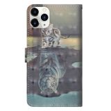 Peňaženkové 3D puzdro na iPhone 12/12 Pro - Cat Tiger