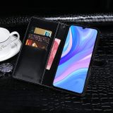 Peňaženkové kožené puzdro na Huawei P Smart S - Čierna