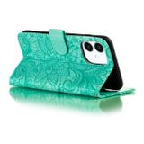 Peňaženkové kožené puzdro na iPhone 12 Mini - Zelená