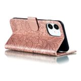 Peňaženkové kožené puzdro na iPhone 12 Mini - Ružovozlatá