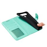 Peňaženkové kožené puzdro na LG K51S - Zelená