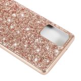 Gumený Glitter kryt na Samsung Galaxy Note 20 - Zlatá