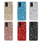Gumený Glitter kryt na Samsung Galaxy A51 5G - Ružovozlatá