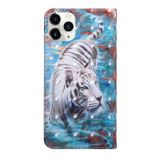 Peňaženkové 3D puzdro na iPhone 12/12 Pro - Tiger