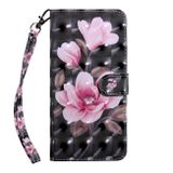 Peňaženkové kožené puzdro na iPhone 12 Pro Max - Pink Flower