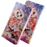 Peňaženkové kožené puzdro na iPhone 12 Pro Max - Owl