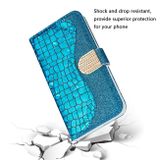 Peňaženkové Glitter puzdro na iPhone 12/12 Pro - Modrá