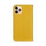 Peňaženkové kožené puzdro na iPhone 12 Pro Max - Žltá