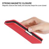 Peňaženkové kožené puzdro na iPhone 12 Pro Max - Červená