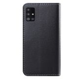 Peňaženkové kožené puzdro TRICOLOR na Samsung Galaxy A51 5G - Čierna