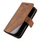 Peňaženkové kožené puzdro na iPhone 12 Mini - Hnedá